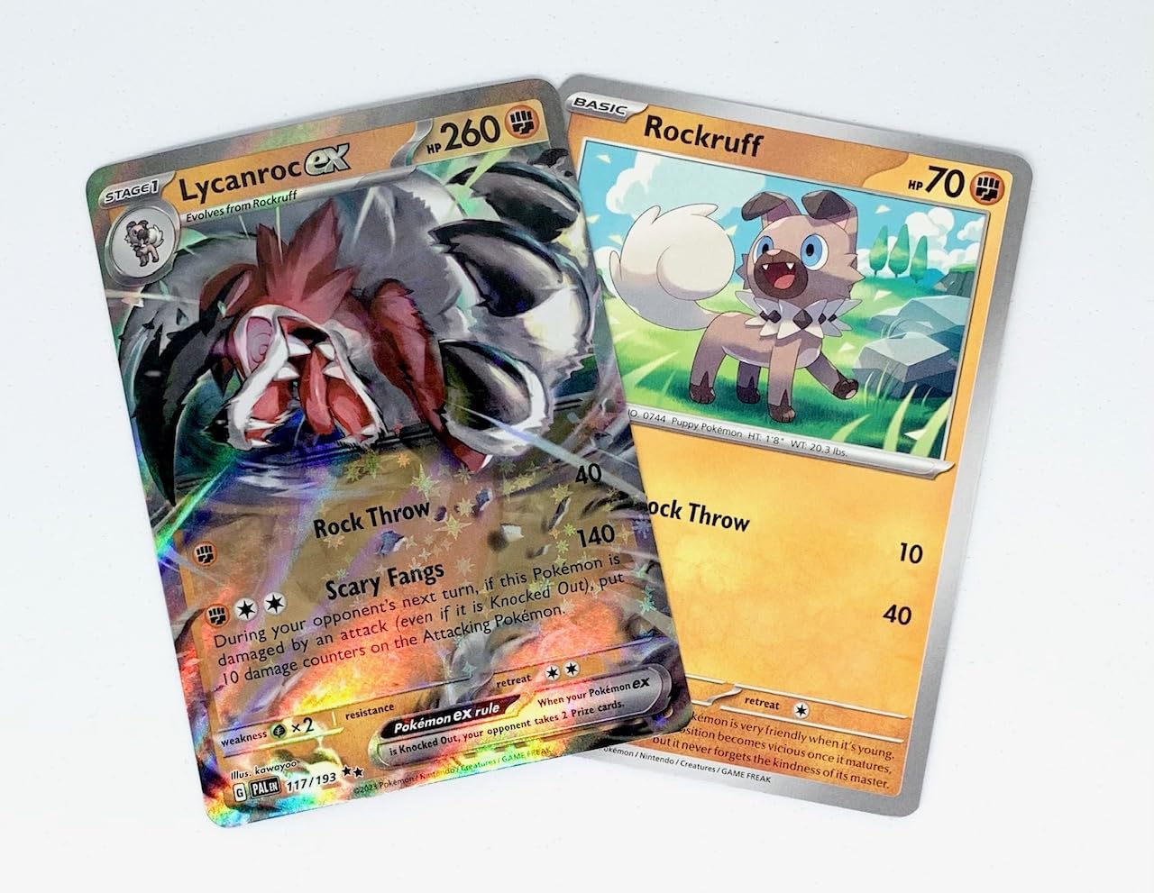Amazon.com: Pokemon Lycanroc ex 117/193- Paldea Evolved - Double